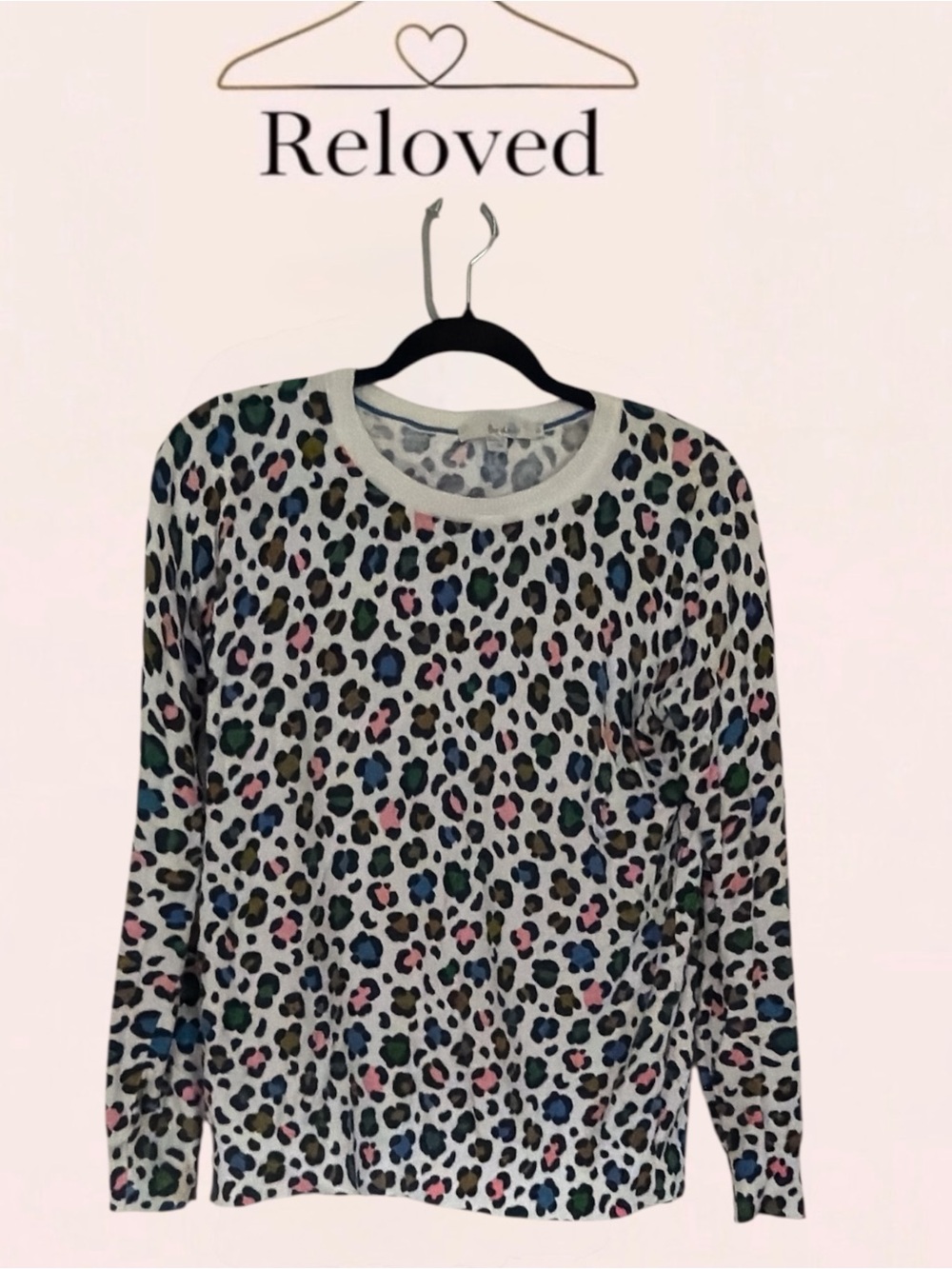 Multicolor Leopard Print Crewneck Sweater